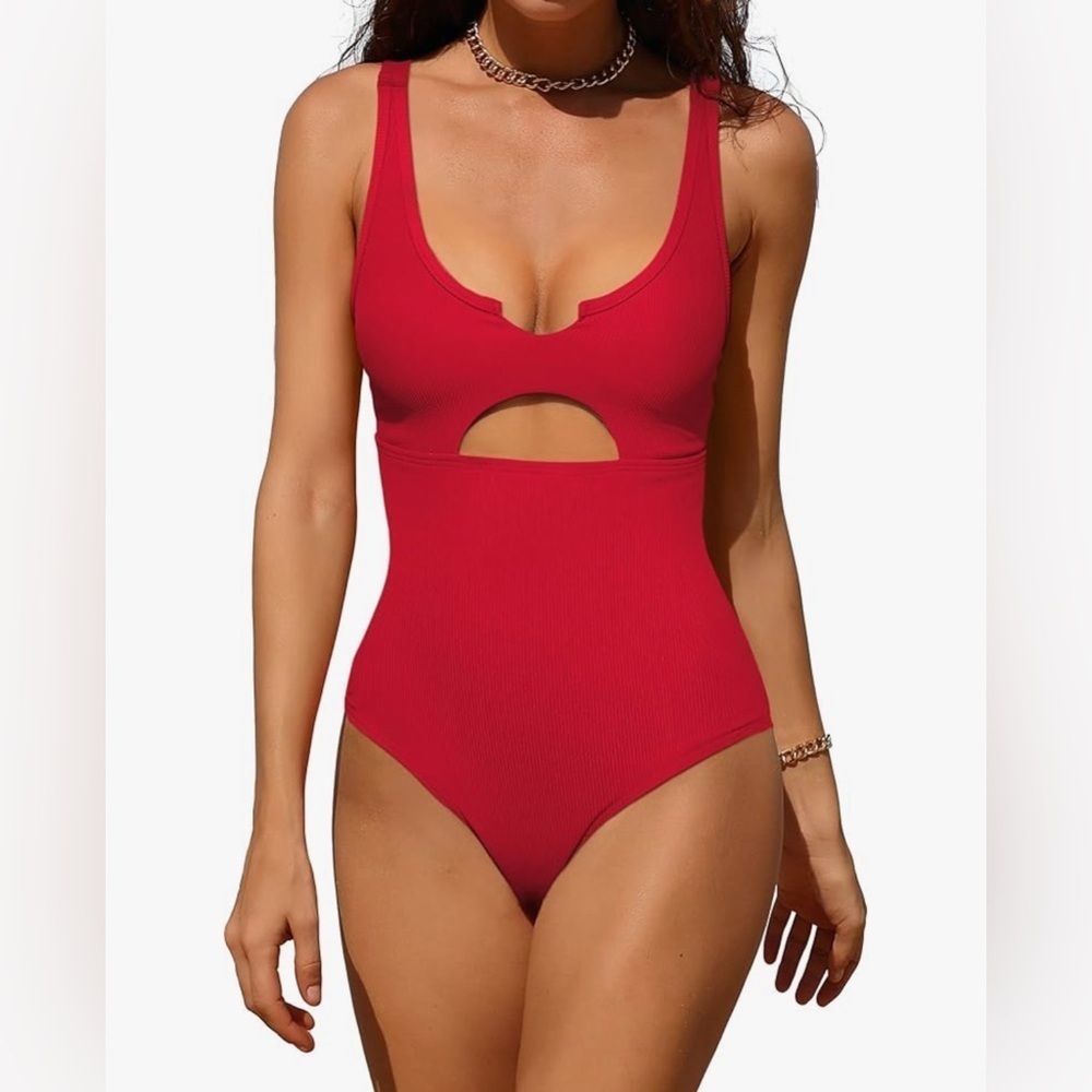 NWT- Ribbed Red Cutout
2025 One-Piece Swimsuit - Picture 3 of 8